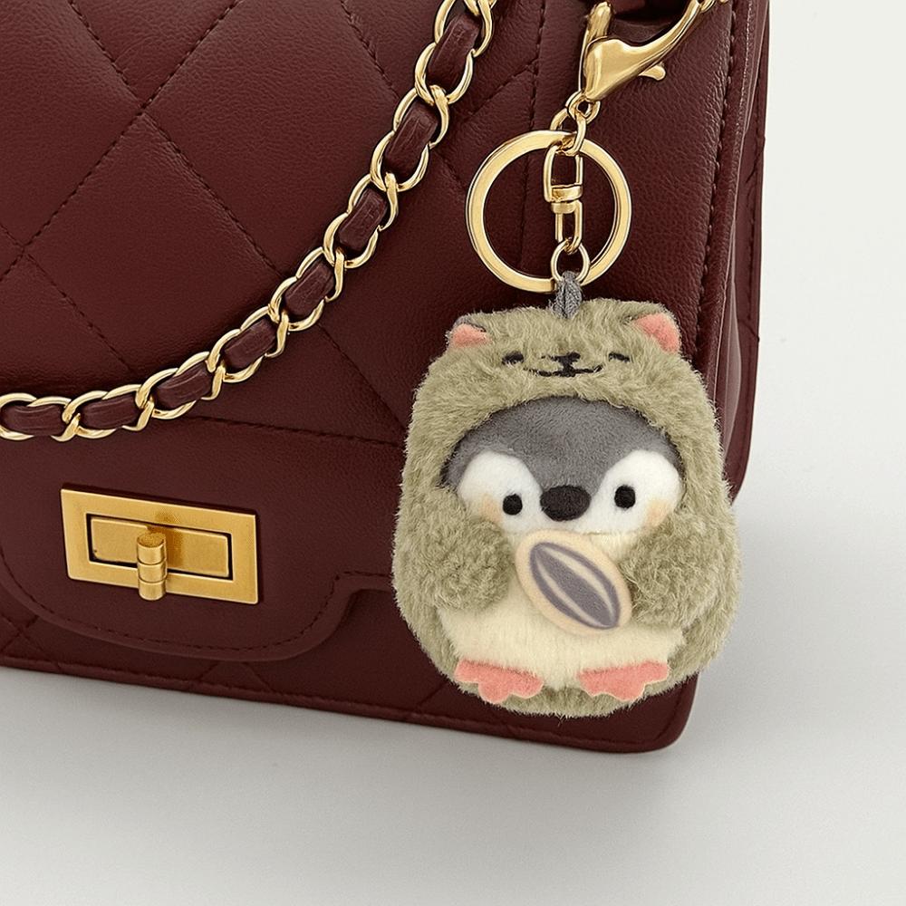 Collection Penguin Doll Bag Pendant Fluffy Plush Penguin Keychain  Backpack Decoration