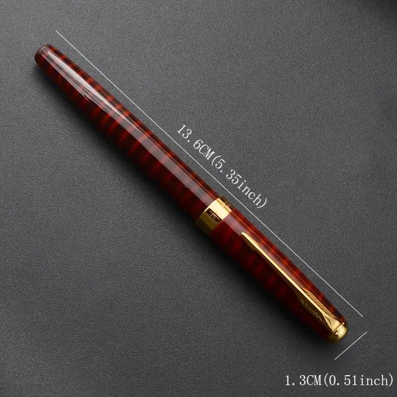 Eleganckie Czerwone Pióro Wieczne - Ergonomiczna Stal Nierdzewna, Stalówka F - Idealne do Użytku Biznesowego, Biurowego, Szkolnego