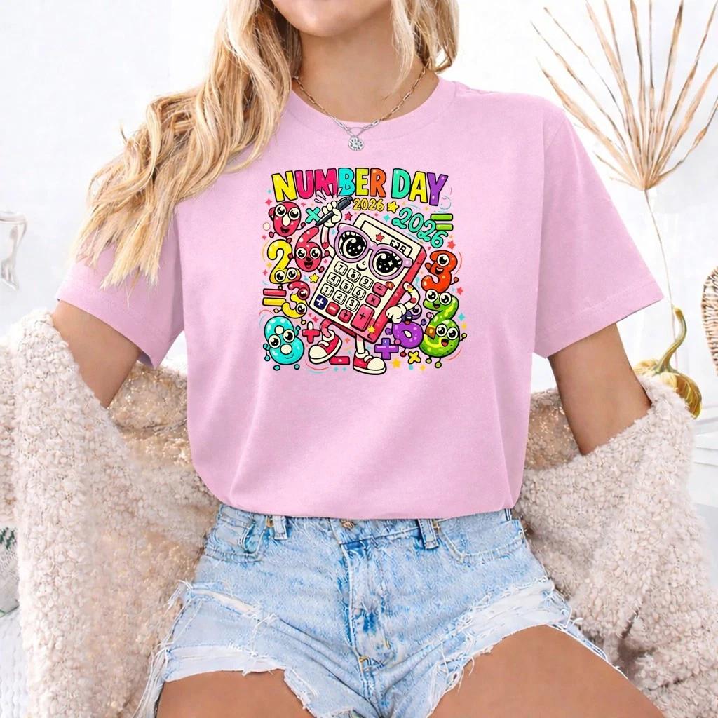 Maths Day T Shirt Kids Preschool Number Day Funny School Tee UK , Calculator Day XL