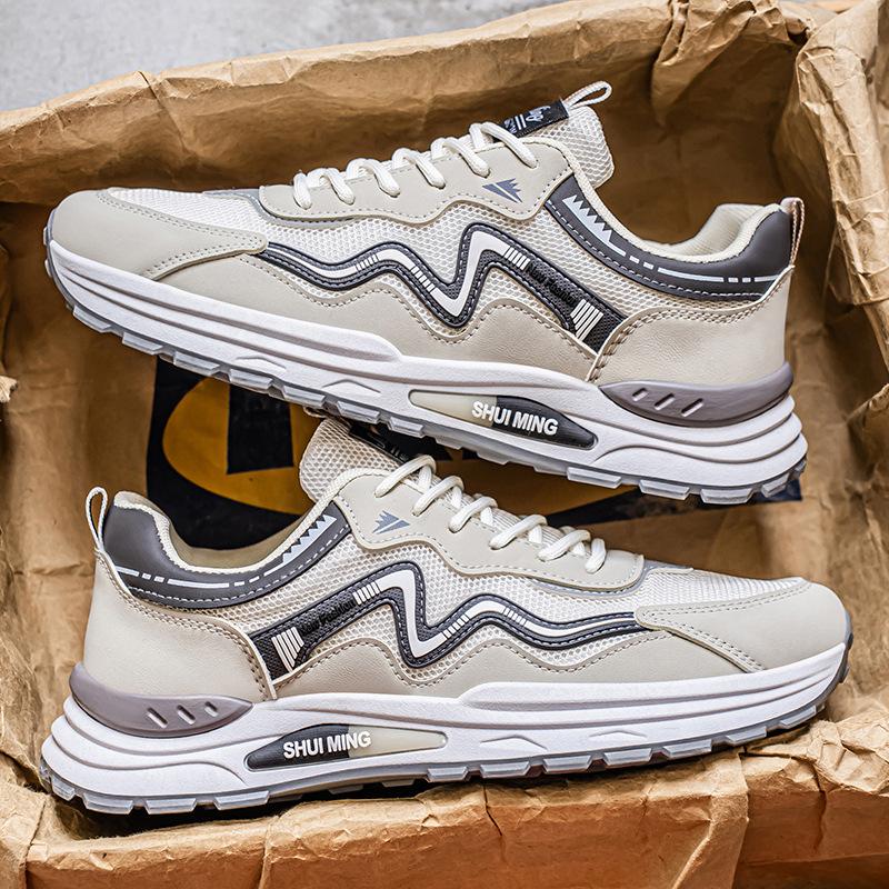 

Putian autumn and winter new board shoes mesh breathable men s shoes student casual versatile soft sole lightweight trendy sports men s shoes 44 бежевый