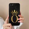 Für Apple iPhone 7 8 6 Plus 11 12 Pro Max Mini X XR SE XS Handyhüllen Mode Krone Buchstaben Muster Flüssiges Silikon Anti-Rutsch Gehäuse Für Apple Hülle