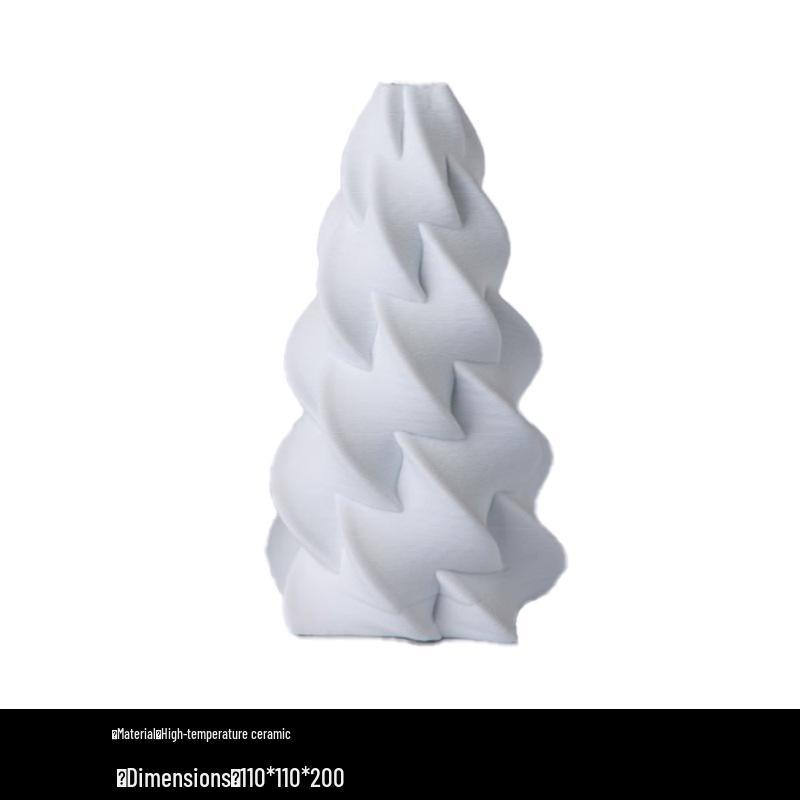 

3D Printed Irregular Coral Ceramic Vase for Hydroponic Flower Arrangements, Perfect for Hotel Reception or Desktop Decoration.