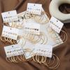 6 Pairs Boho Big Circle Hoop Earring Set for Women, Gold Vintage Pearl Earring, Heart Zircon Ear Studs Jewelry Gifts
