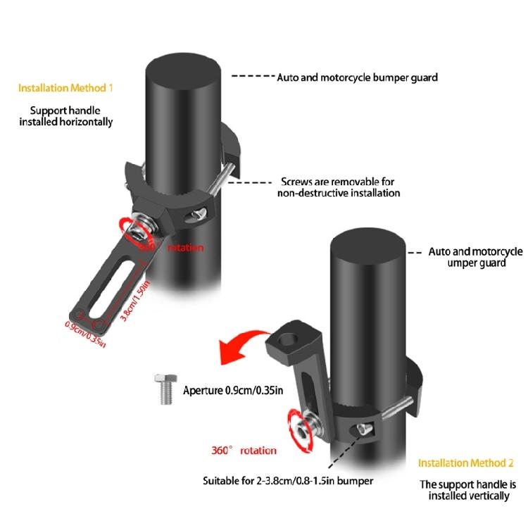 Motorcycle Spotlight Mount Brackets, Motorbike Tube Clamp Turn Signal Mounting Clamp Fog Light Holder 0.79'' To 1.5''