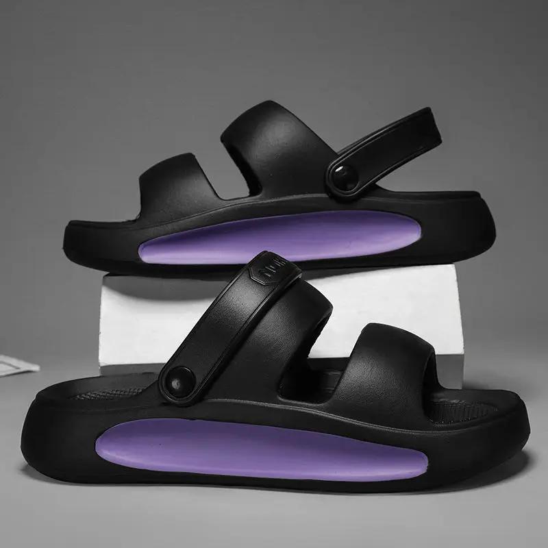 Fashion Beach Men's Shoe Platform Slides Outdoor Eva Comfortable Fun Low Price Designer Luxury Rubber Elegant Y2k Original Male Slipper