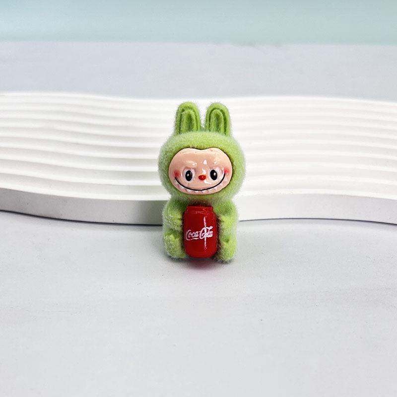 Flocked Coca-Cola Skateboard DIY Keychain with Resin Cartoons Blind Bag Edition