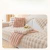 Thickened Fleece Sofa Cushion Non-Slip Leather Sofa Cover Rabbit Plush Cushion High-End Nordic Simple Winter