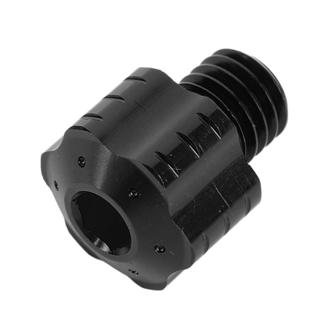 2 Pcs Motorcycle Rear View Mirror Hole Plug 10mm Reverse Thread Aluminium Alloy Mirror Hole Screws Bolts Black