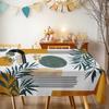 Tropical Leaves Geometric Rectangle Table Cloth for Table Decor Party Waterproof Reusable Tablecloth for Table Kitchen Dining