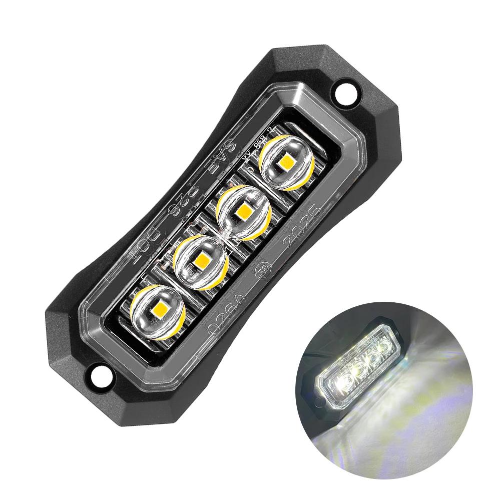 12v/24v Trailer Truck Side Marker Lights 2/4/6 LED Truck Grill Lights Position Lights Sealed Smoked Red LED Lights For Trucks