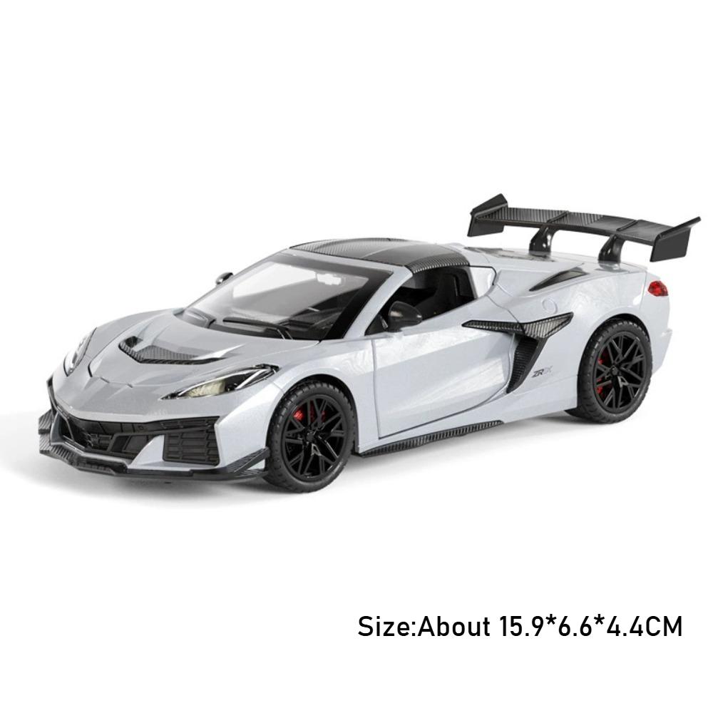 1:32 Scale C8 ZR1X C2 Model Toy Car Metal Diecast Doors Opened Supercar Rear Wheel Pull Back Models Toys Exquisite Gifts