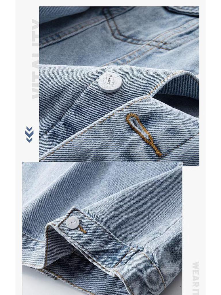 Men's Korean Style Spring Denim Jacket: Trendy, Handsome, Versatile Casual Workwear Top
