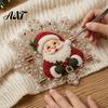 Festliche Heimwanddekorationen Weihnachten Perlmutt-Malerei Sonnenfänger Kunst-Bastelset, Acryl-Schneeflocken-Form Platten-Ornament Bastelsets mit Spitzenrand, 3D