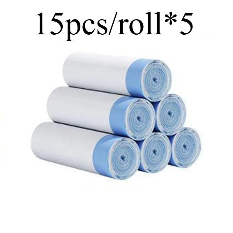 Thick Drawstring Trash Bags Tear-Off Can Liners for Home Kitchen Restaurant Living Room Garbage Sorting Waste Bags