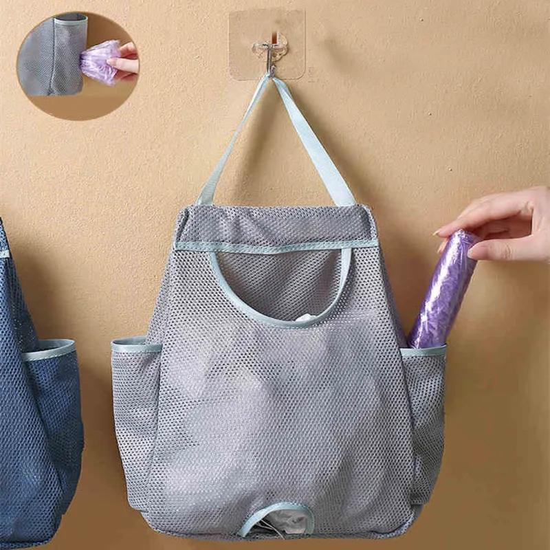 Kitchen Garbage Bag Storage Artifact Plastic Bag Storage Box For Shopping Bags Wall Mounted Pull-Out Sorting Bag Collection YLE544