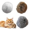 5 Peças Bola de Pelo Brinquedo para Gato Bola Macia Fofa de Pele Sintética Lavável Bola Felpuda Brinquedo para Gato Coelho Chutar para Exercício Interno Perseguição e Caça