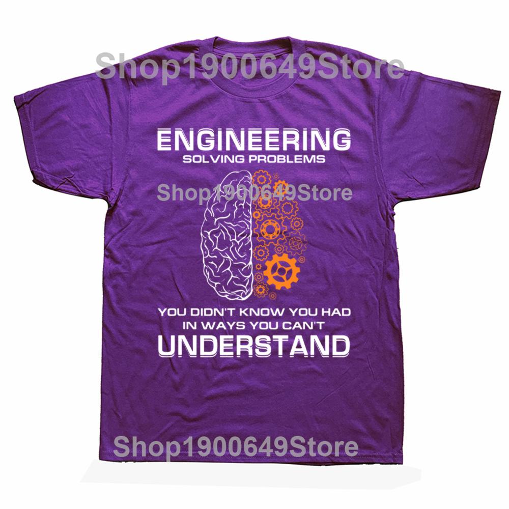 Engineer Solving Problems Funny Engineering T Shirts Graphic Cotton Streetwear Short Sleeve Birthday Gifts Summer Style Tshirt