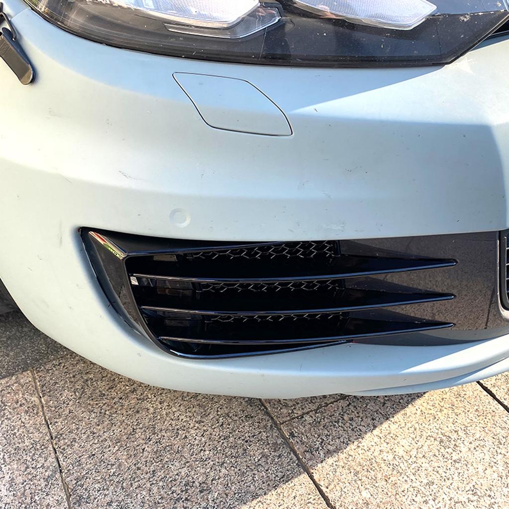 2PCS/SET Fog Light Cover Grille Trim Front Bumper Canard Splitter For Volkswagen VW Golf 6 MK6 GTI GTD 2008-2013 Car