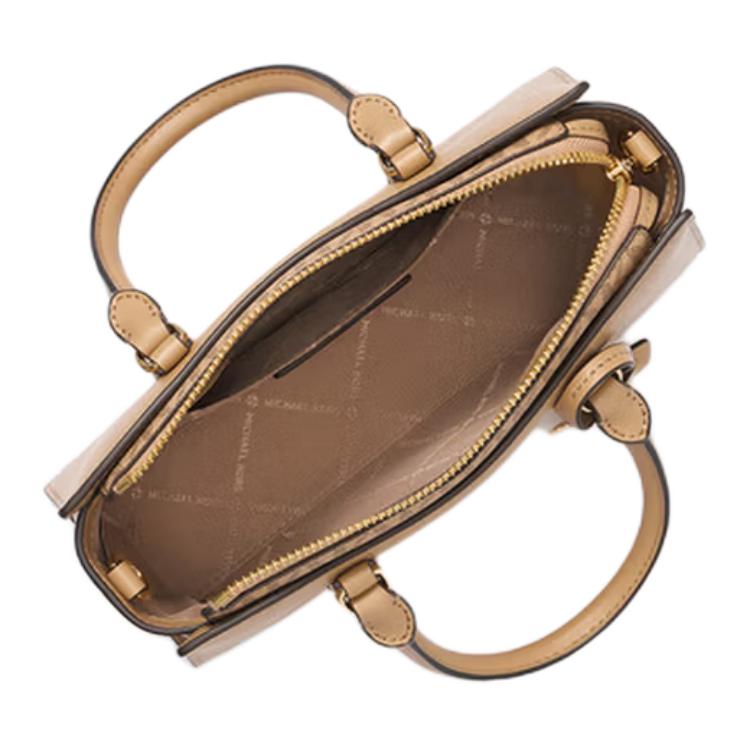 Michael Kors Borsa a tracolla tote in pelle minimalista con monogramma Arden Piccola da donna Cammello 35S6G4XM1L-CAMEL