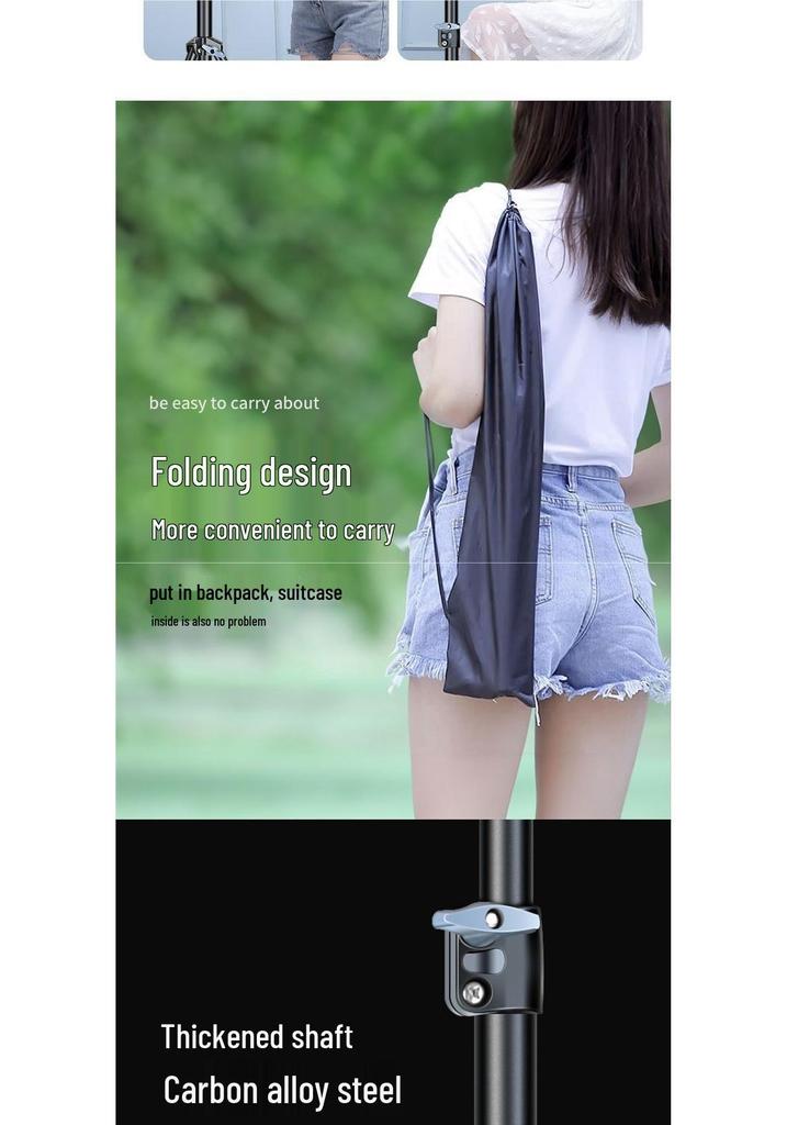 Dual Mobile Phone Live Streaming Tripod with Multi-Angle Stand and Fill Light for Outdoor Broadcasting