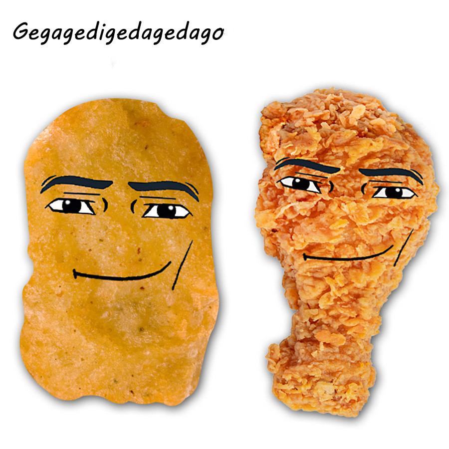 Nouveau Gegagedigedagedago Série Poupée en Peluche Oreiller Nuggets de Poulet Doux pour Enfants Cadeaux d'Anniversaire Décoration de Chambre Créative