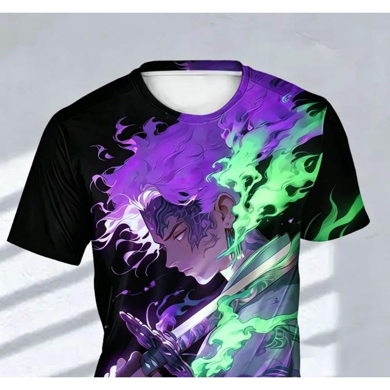 Men's Fashion 3D Printed Men's T-Shirt Round Neck Short Sleeve Trendy Street Wear
