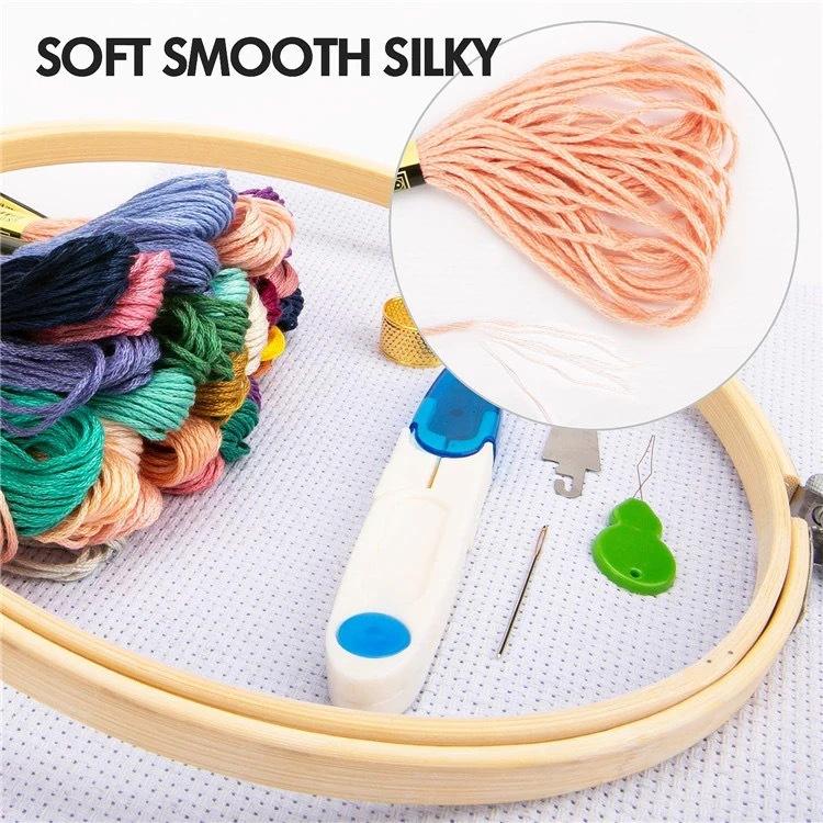 50/100 Color Embroidery Thread Cross Stitch Embroidery Set Embroidery Frame Tool DIY Hand Sewing Cross-Stitch Accessories