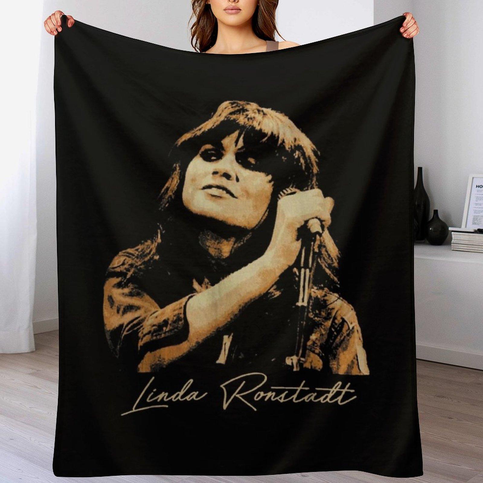Linda Ronstadt Throw Blanket Durable Warm Blanket for Daily Home Use 102x76cm(40x30in)