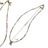 Niche Design Sense Natural Stone Powder Green Love Crystal Beaded Necklace High Sense Collarbone Chain