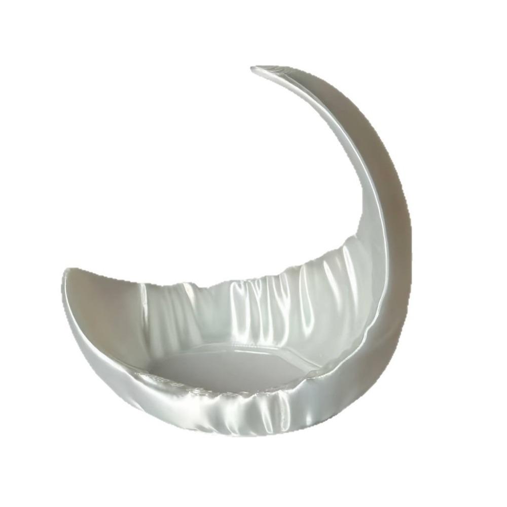

Moon-Shaped Jewelry Storage Tray Minimalist Decorative Plate Desktop Ornament Home Decoration 3.94x3.94 in
