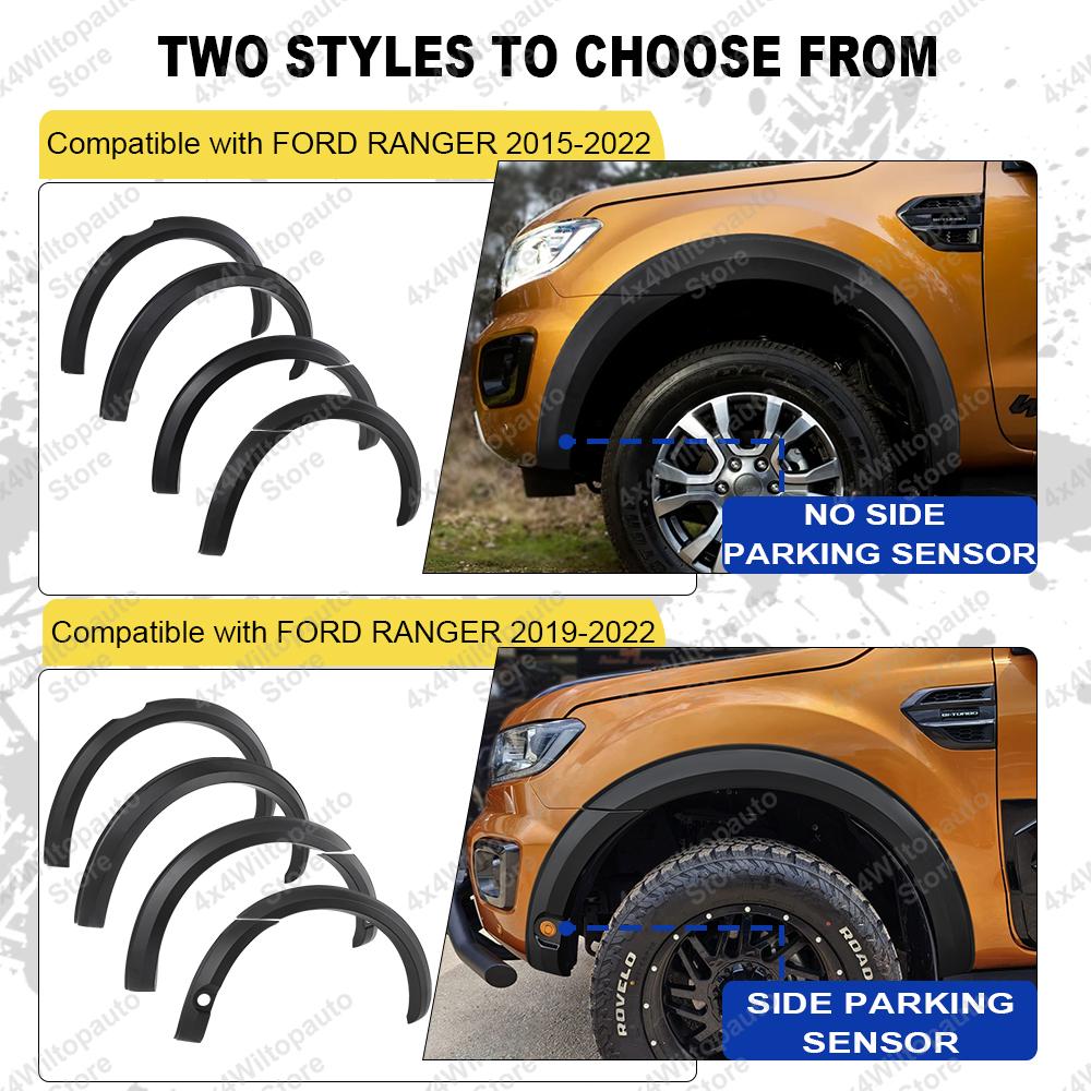 Wheel Arch OEM Fender Flares For Ford Ranger T7 T8 Wildtrak XLT 2015-2018 2019-2025 3INCH Mudguards Auto Part Car Accessories