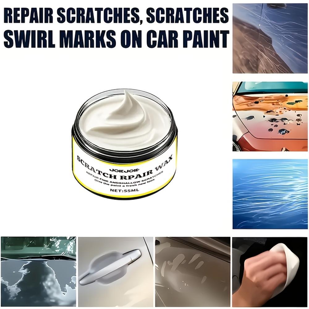 JOKJOK Upgraded Car Scratch Repair Wax - Fast-Acting Scratch Remover & Polish, No Buffing Needed, Restores Shine to Paint, Plast