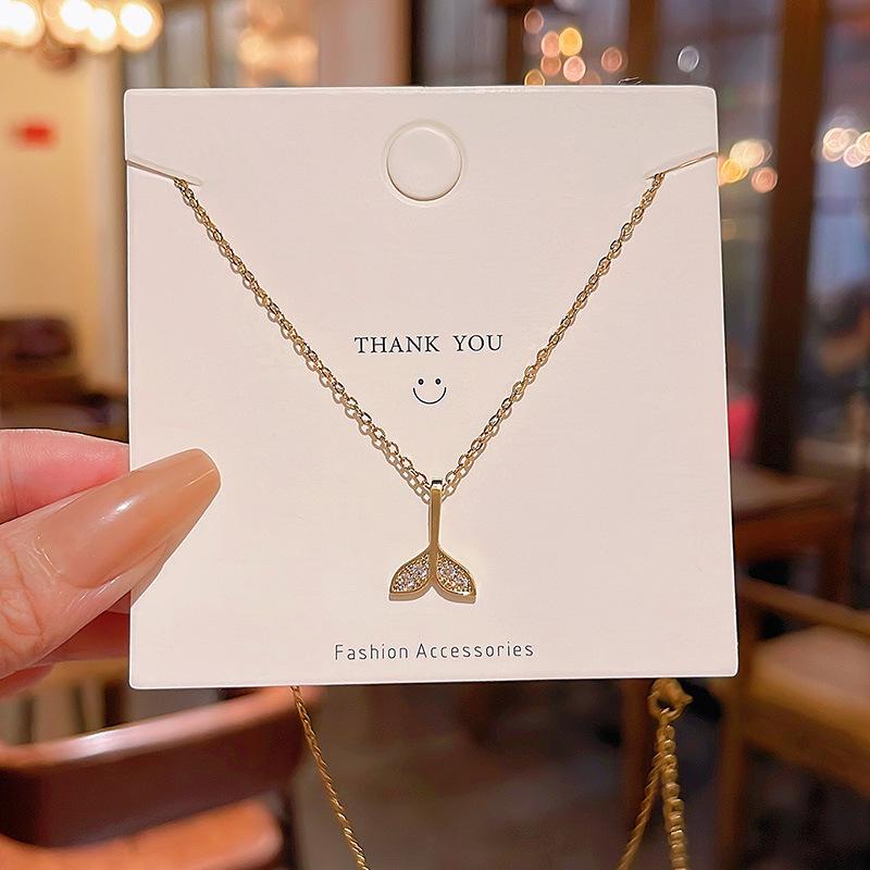 Titanium Steel Fishtail Necklace - Trendy, All-Match, Elegant Clavicle Chain for Women