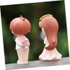 EXCEART 10 Pairs Doll Ornaments Lover Figurine Mini Figures Wedding Bride Groom Figurines Miniatures Bridal Bride Cake Decor PVC Boy Girl Modeling