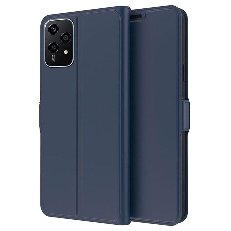 

For Honor 200 Lite Case PU Leather Stand Card Slots Phone Cover Blue