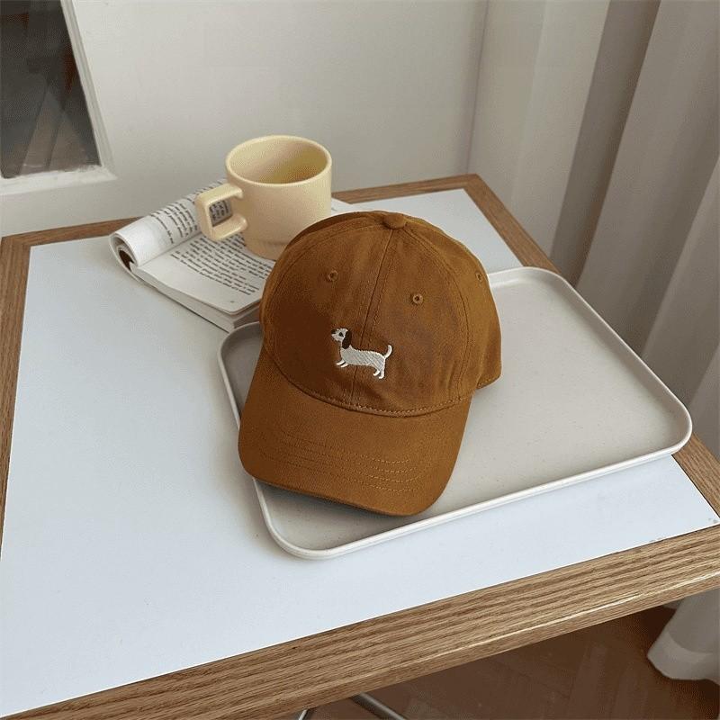 Baby Dachshund Embroidered Baseball Cap For Kids Spring Sun Protection Sunshade