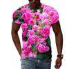 Summer Rose Flower Graphic T Shirts For Men and Women Fashion Casual Personality O-neck Print T-shirt 3D Harajuku Style Tee Top