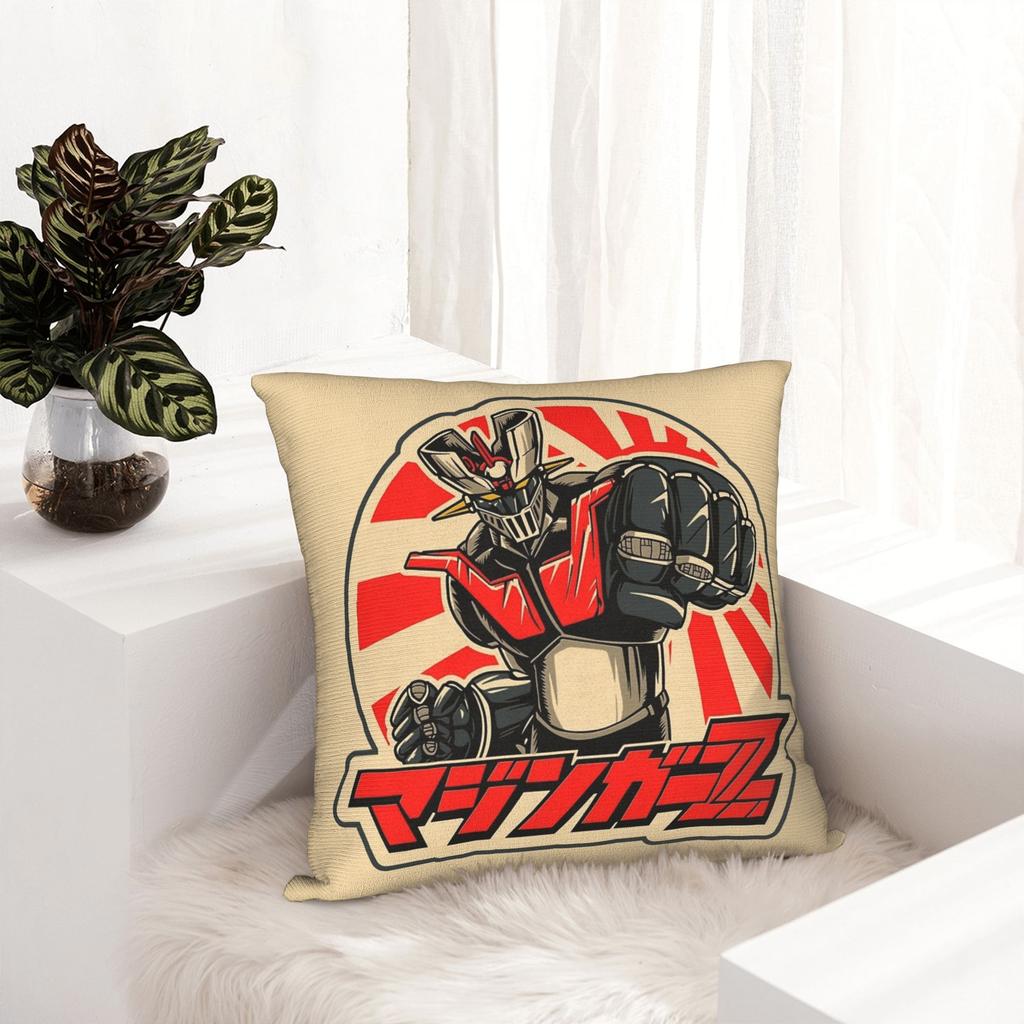 Ufo Robot Grendizer Pillowcase Printed Polyester Cushion Cover Gift Anime Cartoon Throw Pillow Case Cover Living Room Square