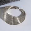 Zilveren Metalen Armband met Parels Getrokken Draad Overdreven Armband Parelarmband Dames