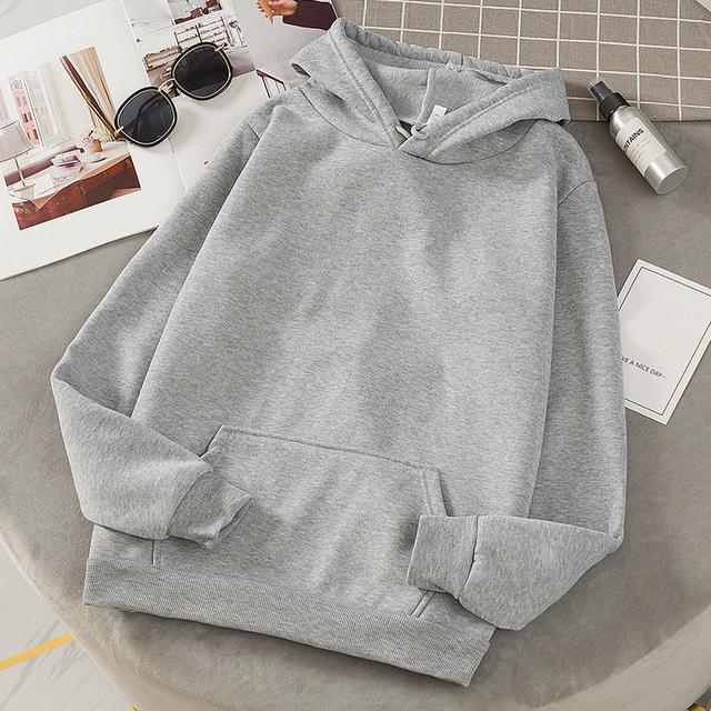 Autumn & Winter Plus Velvet Loose Hooded Sweatshirt