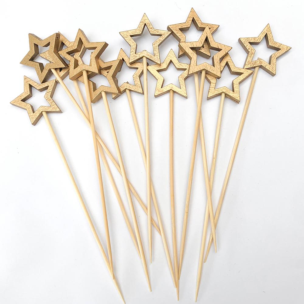 100/50 Pezzi Spiedini Usa e Getta in Bambù Bianco Perla per Matrimonio, Stuzzicadenti in Legno per Cocktail, Spiedini Forchetta per Frutta e Snack, Stoviglie per Feste di Matrimonio