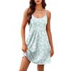 Fashion Women Summer Dress Vintage Floral Print Adjustable Spaghetti Straps Beach Vacation Casual Dress With Pockets