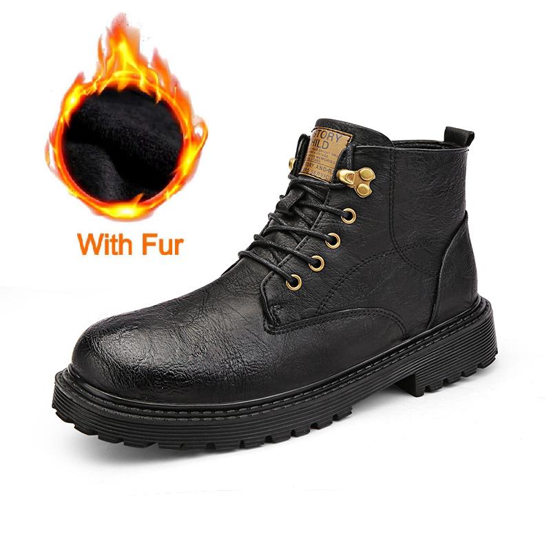 

Модные новые мужские повседневные ботинки на щиколотку, брендовые уличные ботинки класса люкс, дизайнерские зимние ботинки на шнуровке с круглым носком, деловые оксфордские туфли для мотоциклистов 43