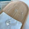 Korean Style Niche Saddle Bag Pendant Necklace - Irregular Long Sweater Clavicle Chain