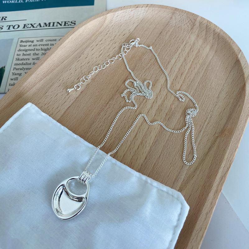 Korean Style Niche Saddle Bag Pendant Necklace - Irregular Long Sweater Clavicle Chain