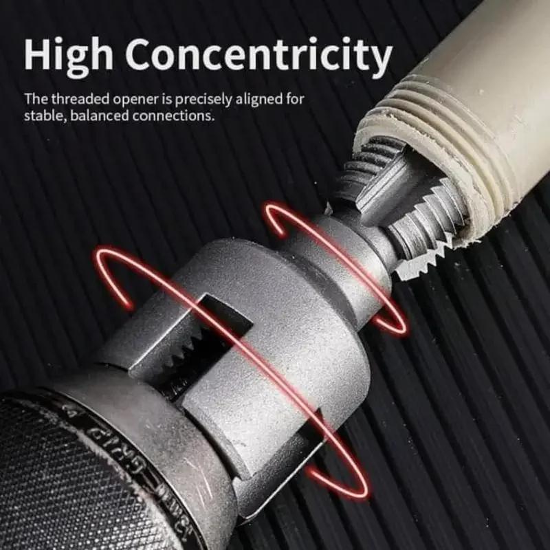 Rohrgewindeschneidwerkzeug Integriertes Innen- & Außengewindeschneidwerkzeug Bohrmaschinenkompatibel PVC-Rohrgewindeschneider-Set