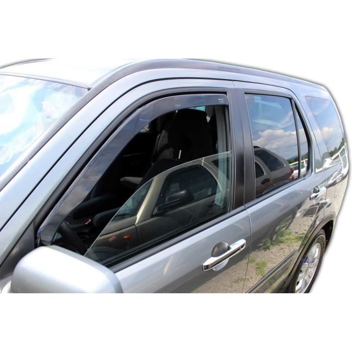 Déflecteurs d'air - J&J AUTOMOTIVE - Honda CR-V 2 - Fumé - Acrylique renforcé - Installation facile