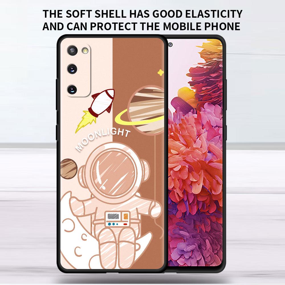 Husă Moale Pentru Samsung Galaxy Note 20 Ultra 10 Plus Lite A50 A70 A20 A40 A20e 9 8 A60 A10e Fundă Husă Telefon Spațiu Astronaut Cool