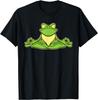 Frog Yoga Meditation Graphic Tee Breathable Cotton Casual Short Sleeve TShirt For Men