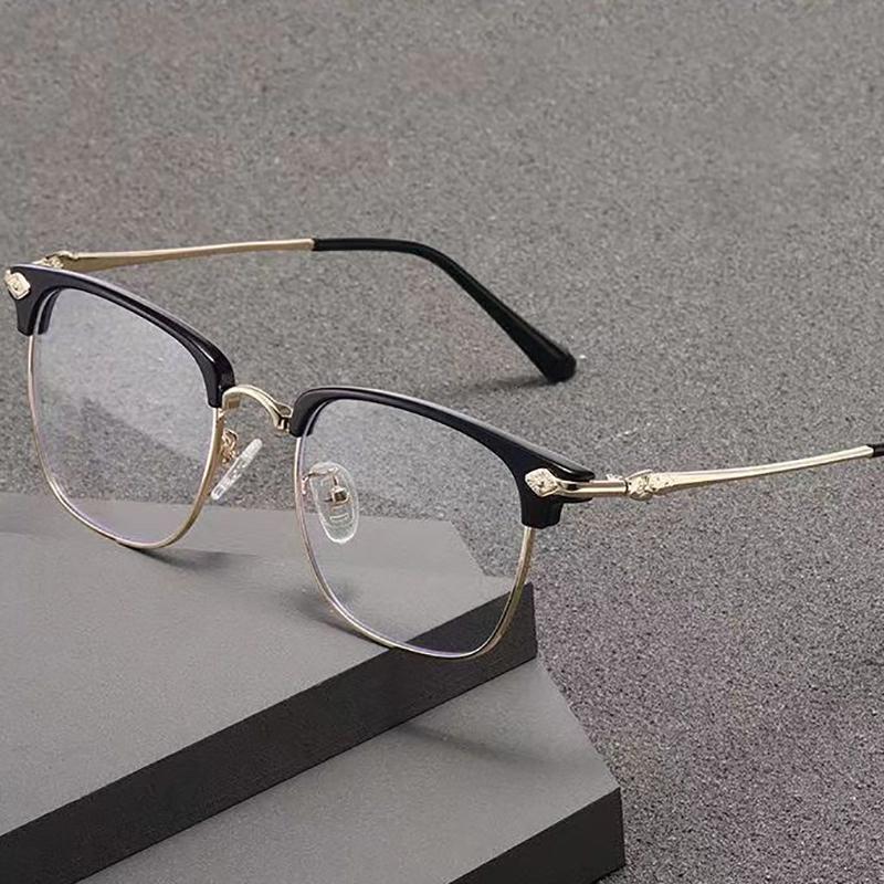 Computerbrille Metallrahmen Damen Herren Blaulichtfilter Rund Quadratisch Brille Blockierende Brille Optische Brille Brille